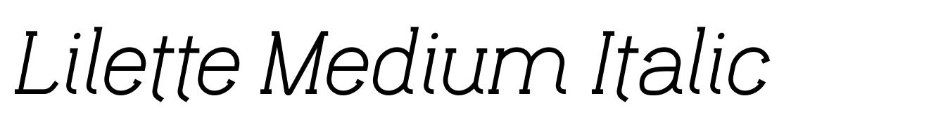 Lilette Medium Italic
